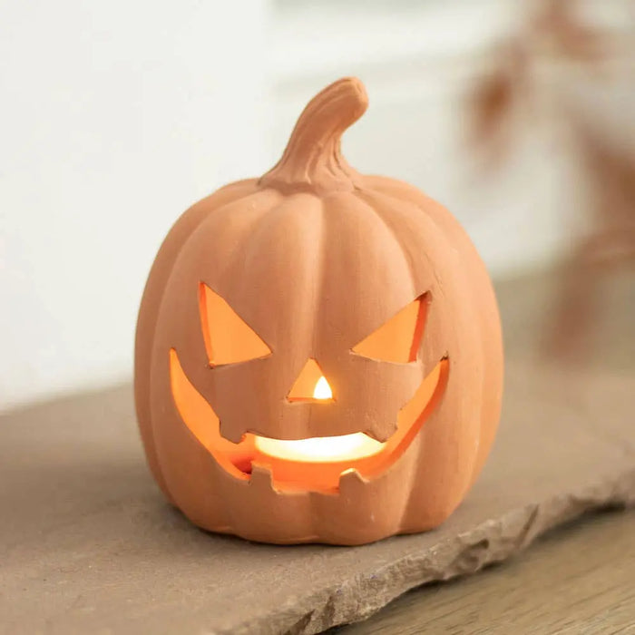 Décoration de citrouille d’Halloween en terre cuite par Collection PREMIER ETAGE • automne,