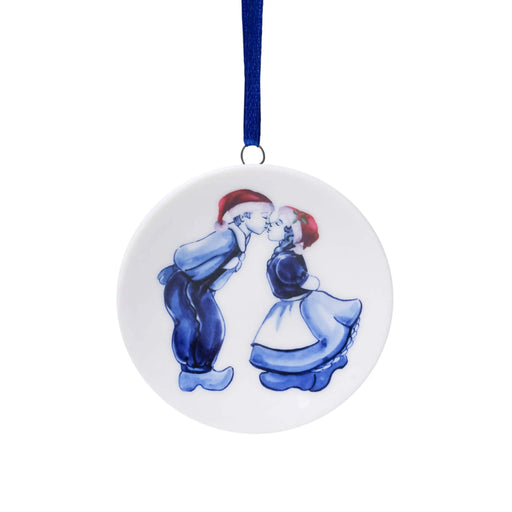 Décoration de Noël - Kiss Couple Céramique par Heinen Delfts Blauw • CHRISTMAS, NEW