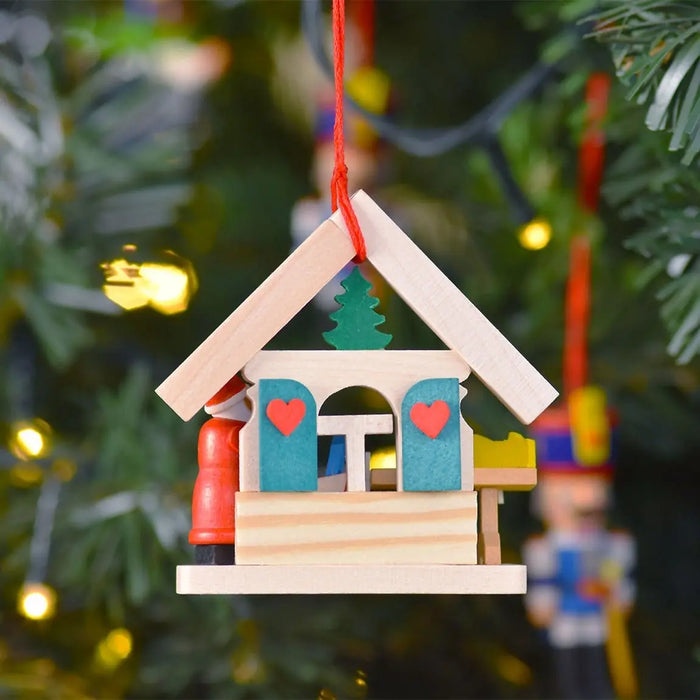 DECORATION DE SAPIN -PERE NOËL /MAISON -6 MOTIFS DIFFERENTS par GRAUPNER HOLZMINIATUREN • 