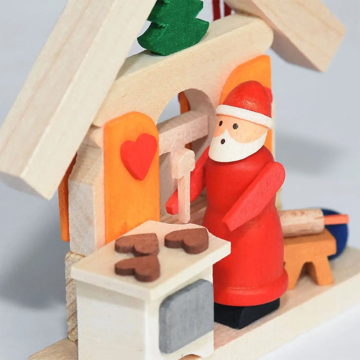 DECORATION DE SAPIN -PERE NOËL /MAISON -6 MOTIFS DIFFERENTS par GRAUPNER HOLZMINIATUREN • 