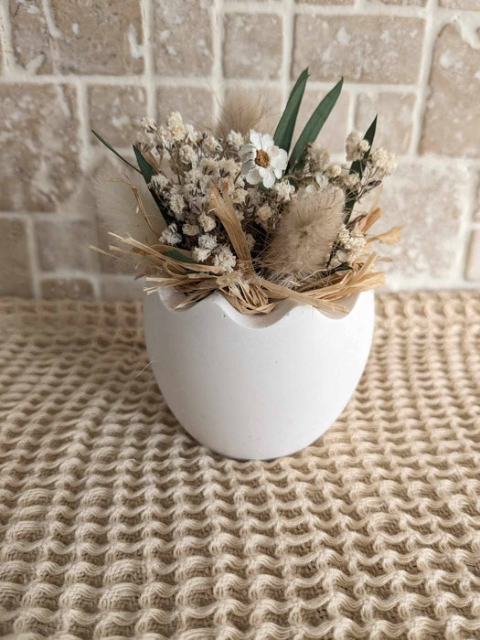 Décoration – coquille d’œuf + fleurs séchées
