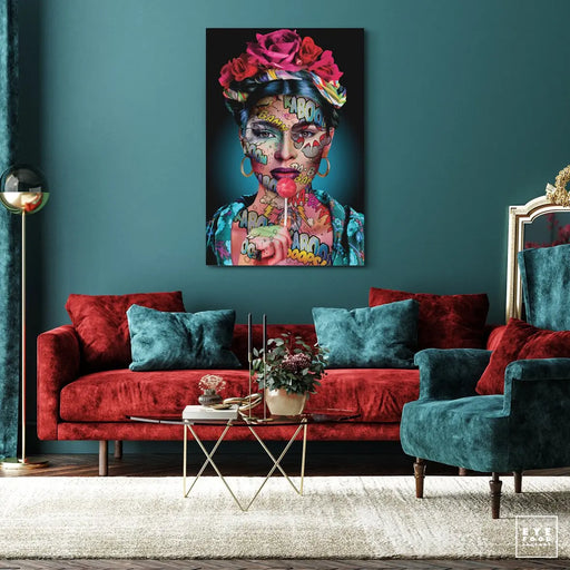 Frida Kaboom - Éditions Limitées - @quator165110, batchaus1, Bleu, Dibond®,