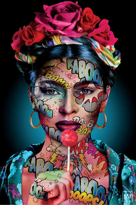 Frida Kaboom - Éditions Limitées - @quator165110, batchaus1, Bleu, Dibond®,