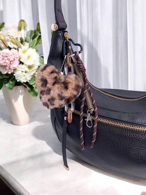 Grigri de sac et porte-clé Cœur léopard PC09 par Collection PREMIER ETAGE • BYREN | ÉLINE