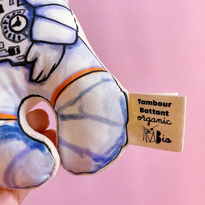 HOCHET bébé - TOM par TAMBOUR BATTANT • ASTRONAUTE, bébé, CHRISTMAS, COSMONAUTE, coton