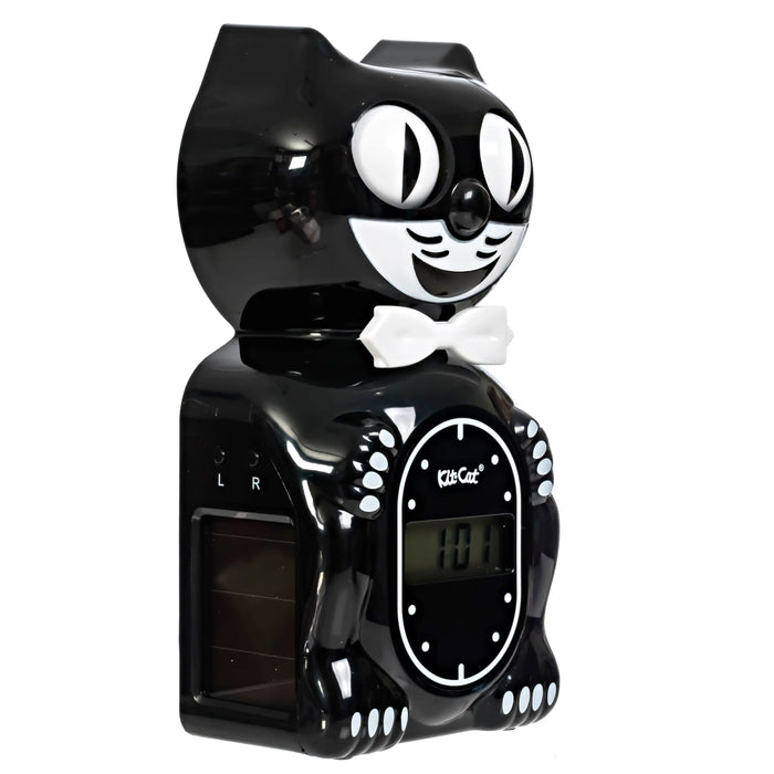 Horloge d’alarme numérique Solar Kit-Cat — noir classique par KIT CAT KLOCK • chat, chaton,