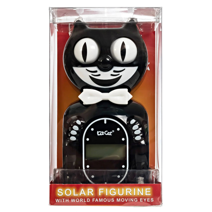 Horloge d’alarme numérique Solar Kit-Cat — noir classique par KIT CAT KLOCK • chat, chaton,