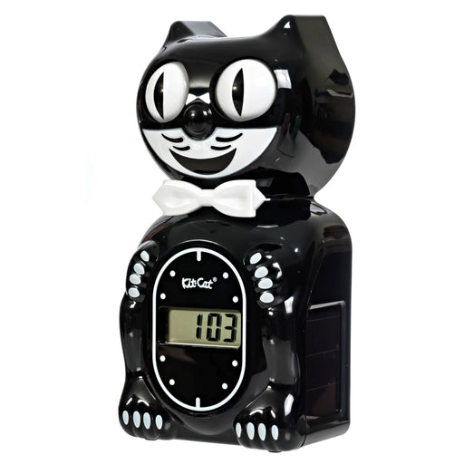 Horloge d’alarme numérique Solar Kit-Cat — noir classique par KIT CAT KLOCK • chat, chaton,