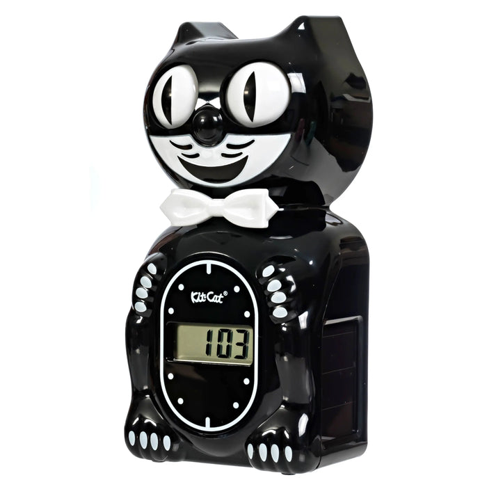Horloge d’alarme numérique Solar Kit-Cat — noir classique par KIT CAT KLOCK • chat, chaton,
