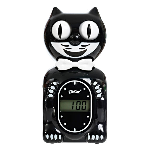Horloge d’alarme numérique Solar Kit-Cat — noir classique par KIT CAT KLOCK • chat, chaton,