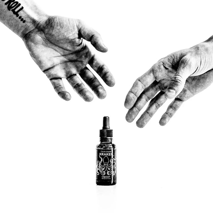 HUILE A BARBE KRAKEN par COUCOT • beauté, beauté pour lui, cosmétique, environnement, fêtedespères