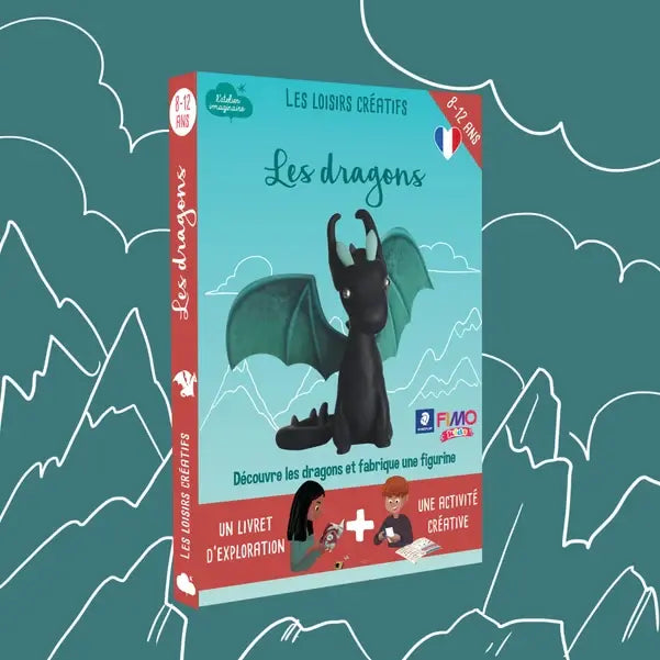KIT CREATIF - LES DRAGONS par L’ATELIER IMAGINAIRE • activité, beau, coloriage, colorier, enfant