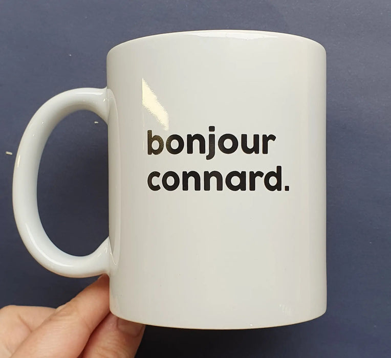 MUG BONJOUR CONNARD par FELICIE AUSSI • bougie, cire végétale, connard, déco, 