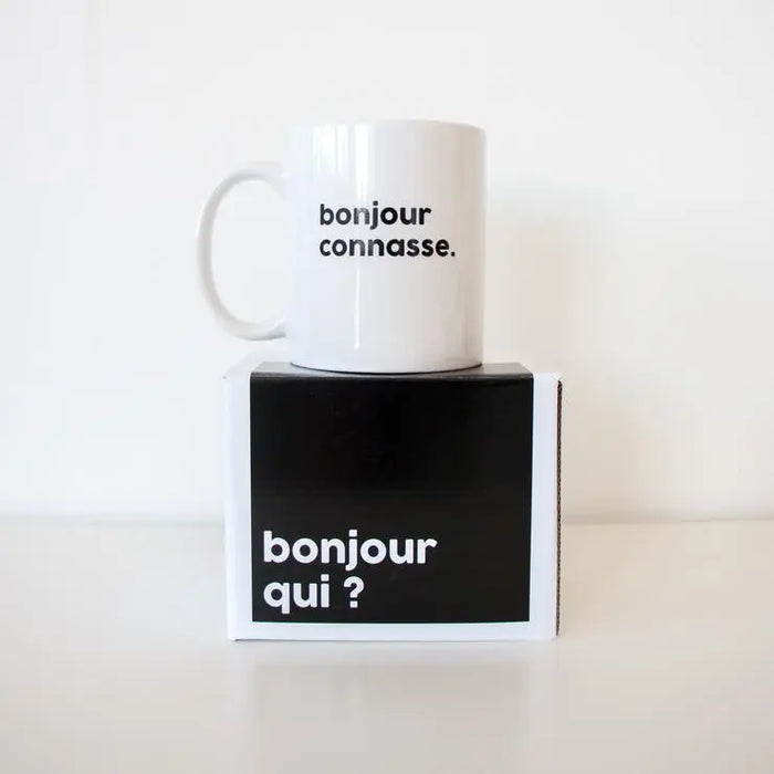 MUG BONJOUR CONNASSE par FELICIE AUSSI • bougie, cire végétale, connard, déco, 
