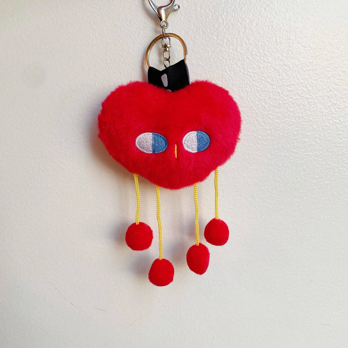 ONO: bijou de sac - cœur en peluche par KAREPANGO • bagcharm, beau, Coeur, love, NEW
