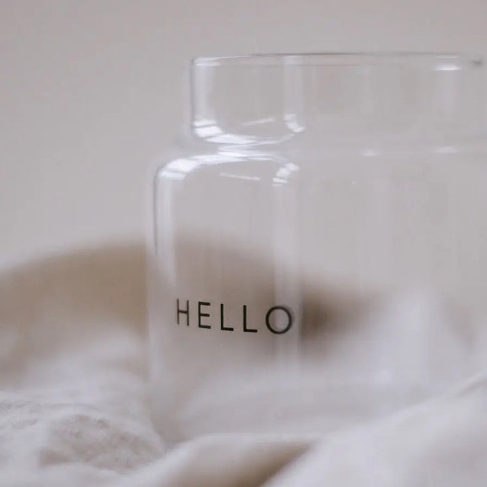 Petit vase en verre - Hello par EULENSCHNITT • beau, célébrer, fabriqué à la main, handmade,