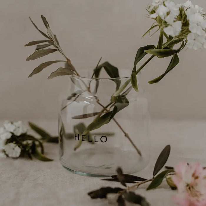 Petit vase en verre - Hello par EULENSCHNITT • beau, célébrer, fabriqué à la main, handmade,