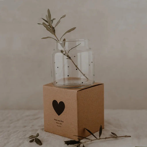 Petit vase en verre - points moyens par EULENSCHNITT • beau, célébrer, fabriqué à la main, handmade,