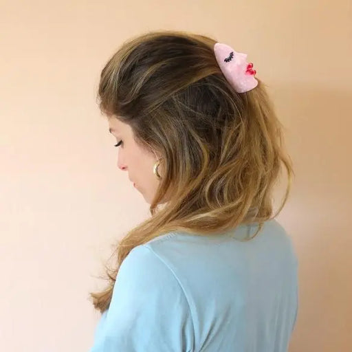 PINCE A CHEVEUX VISAGE -NOIRE par COUCOU SUZETTE • accessoires, bijoux, dressing, fabriqué à la 