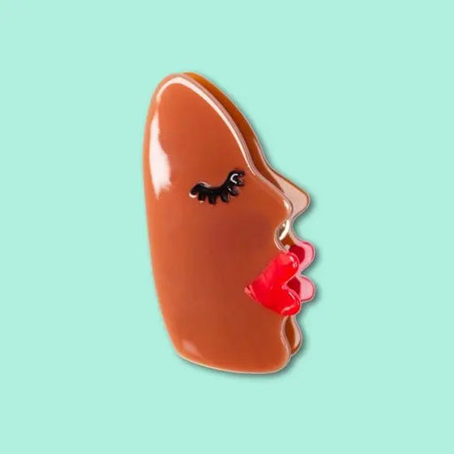 PINCE A CHEVEUX VISAGE -NOIRE par COUCOU SUZETTE • accessoires, bijoux, dressing, fabriqué à la 