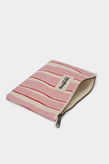 Pochette Lou - Rayures Rouge et Rose