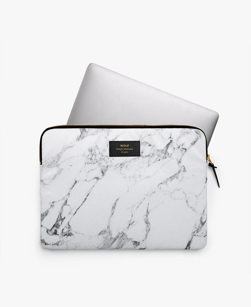 POCHETTE PC PORTABLE 15’’ - WHITE MARBLE par WOUF • bureau, business, durable, espagne, invitation