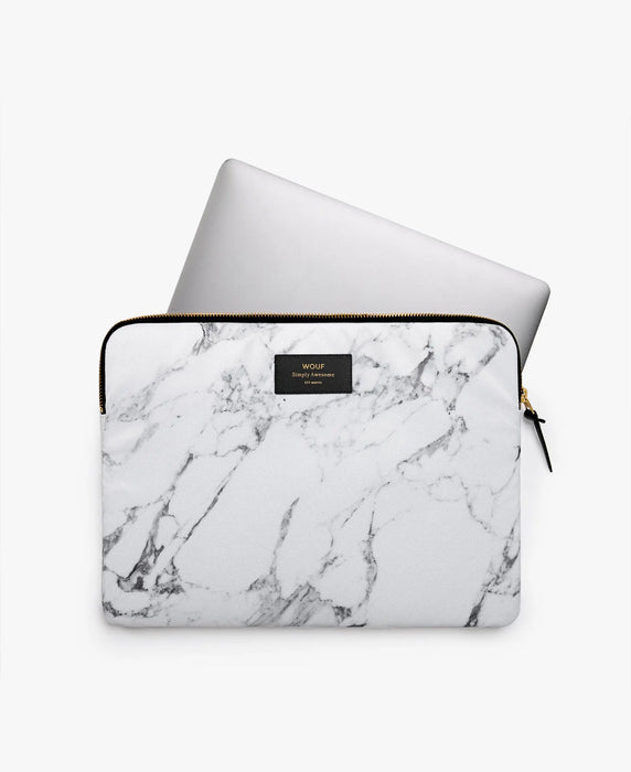 POCHETTE PC PORTABLE 15’’ - WHITE MARBLE par WOUF • bureau, business, durable, espagne, invitation