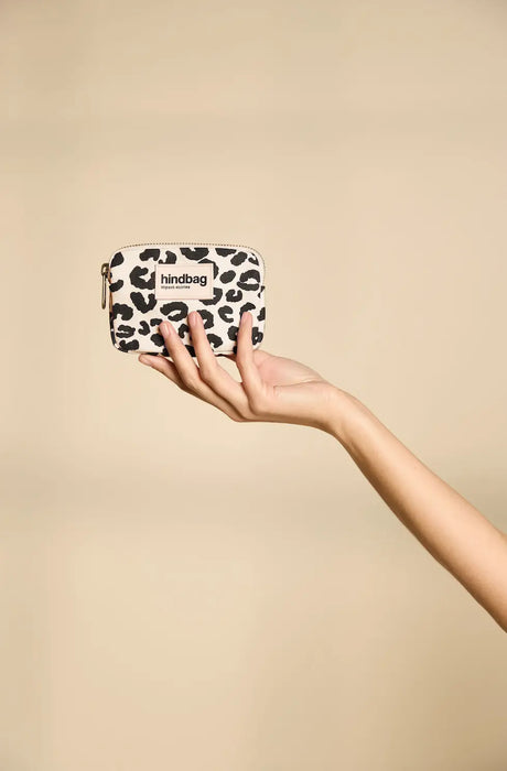 Porte monnaie Lili Léopard écru par HINDBAG • handmade, NEW