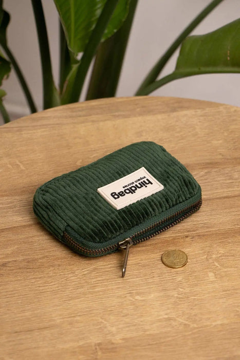 Porte monnaie Lili Velours Sapin par HINDBAG • NEW