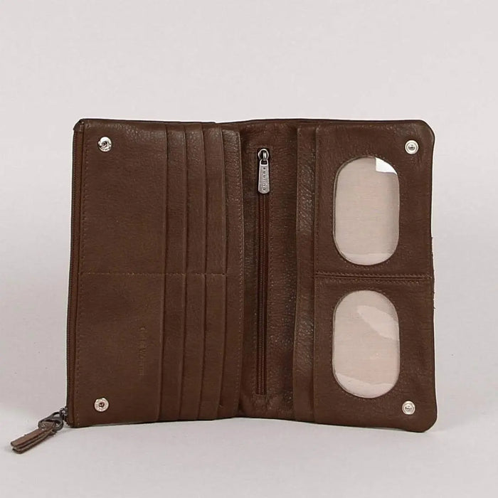 PORTEFEUILLE LEXI-CHOCOLAT par SABRINA • beau, cuir, design, Femme, importation_inventaire_2