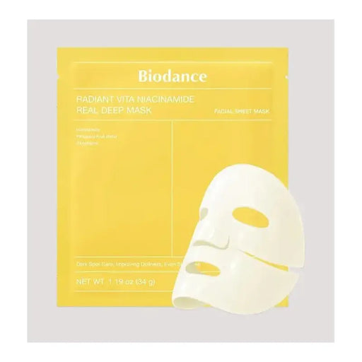 Radiant Vita Niacinamide Real Deep Mask – Masque illuminateur et unifiant par BIODANCE • beauté,