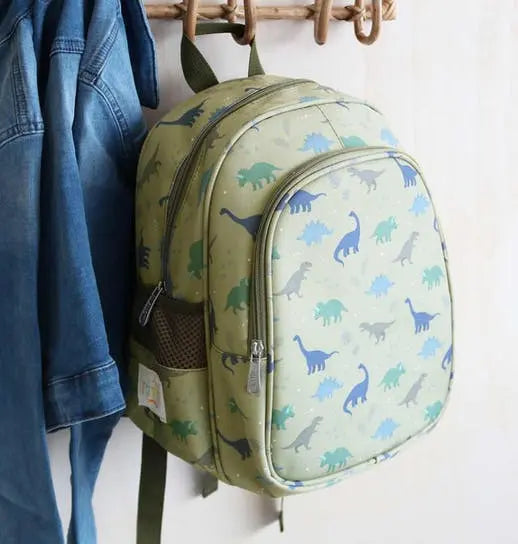 Sac à dos dinosaures (avec compartiment isotherme) par A LITTLE LOVELY COMPANY • BACK TO SCHOOL, 
