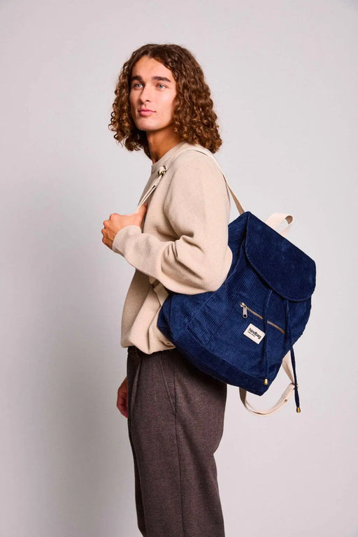 Sac à dos Eliot - Velours Marine par HINDBAG • NEW