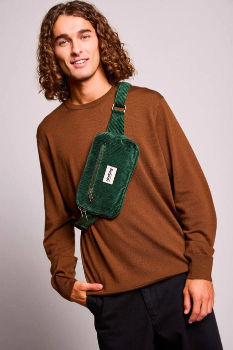 Sac banane Harry - Velours Sapin par HINDBAG • CHRISTMAS, NEW