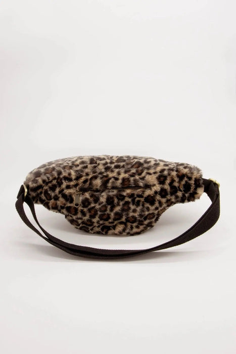 Sac banane Sasha - Fausse fourrure léopard par HINDBAG • NEW
