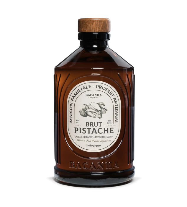 SIROP PISTACHE BRUT - BIOLOGIQUE - 400ML par BACANHA • boire, COOK AND YOU, cuisine, fêtedespères,