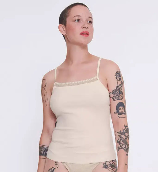 SLOGGI GO RIBBED - Top à fines bretelles - Angora par • accessoire, beau, Lingerie, mode, NEW