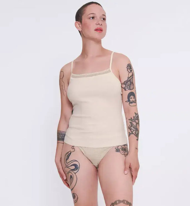 SLOGGI GO RIBBED - Top à fines bretelles - Angora par • accessoire, beau, Lingerie, mode, NEW