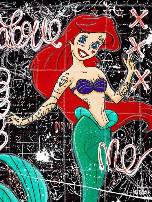 Swimming - Éditions Limitées - @trio8060, Comics, Dibond®, Girl, Love