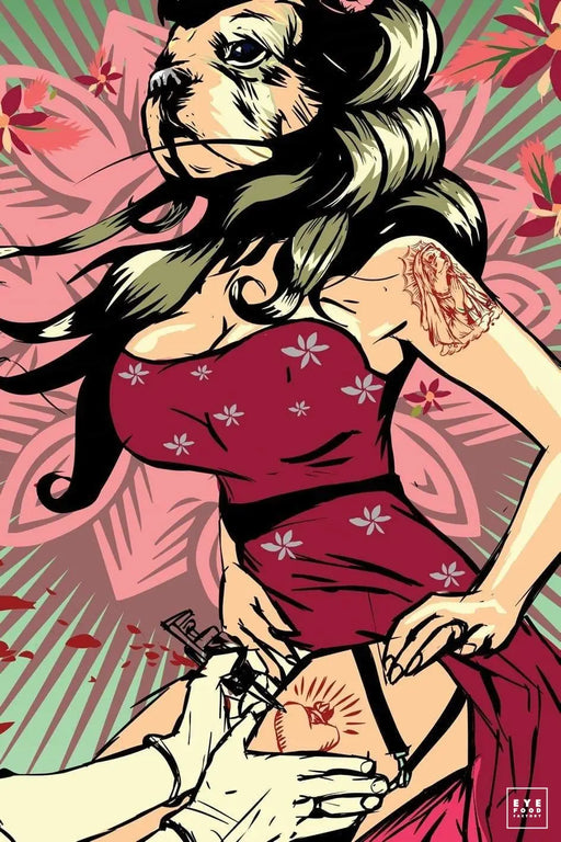 Lotus Queen - Éditions Limitées - @trio8055, Animaux, Bordeau, Dibond®, Fleurs