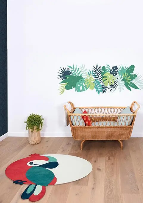Lilipinso - Mobilier - TAPIS COTON TROPICAL PERROQUET - VERT - Premier ÉTAGE