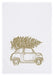 TORCHON-ARBRE DE NOËL DORE par 17;30 • ECO FRIENDLY, ETUI, fêtedespères, new, TORCHON