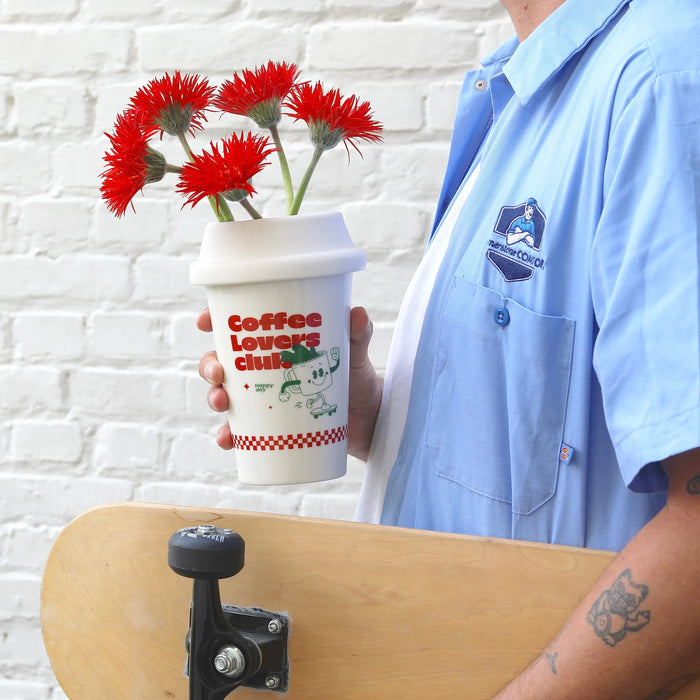 Vase Cup of Coffee par FLUID MARKET • ALSACE, artisanal, couleurs, embellir, fleurs